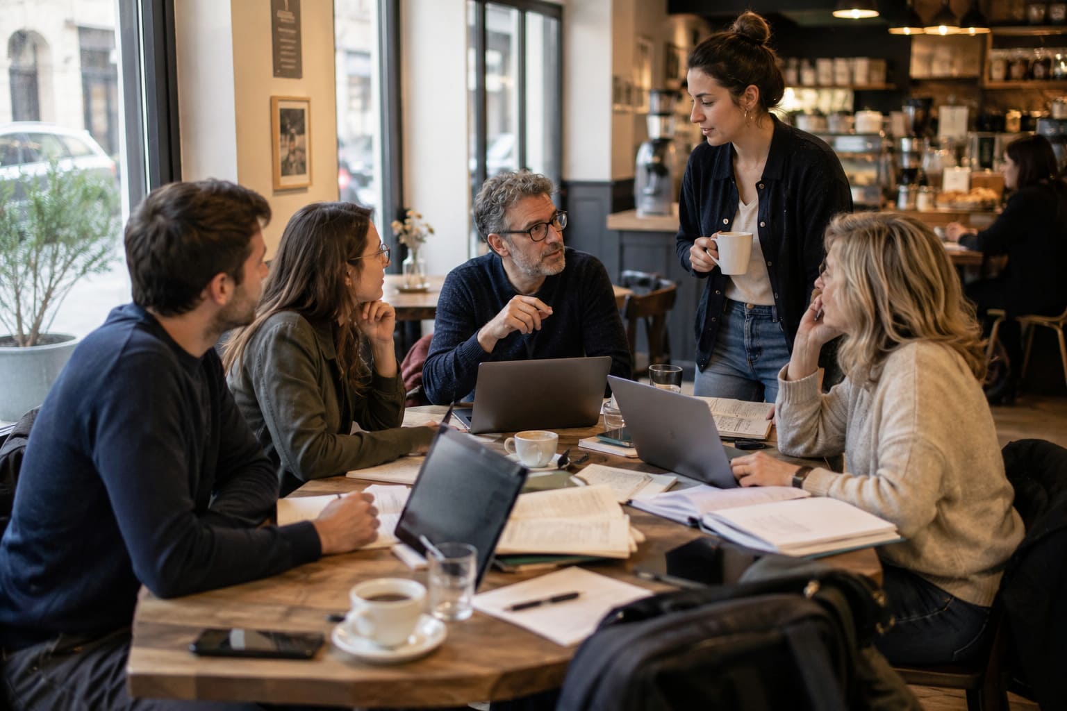 riunione di lavoro in caffetteria