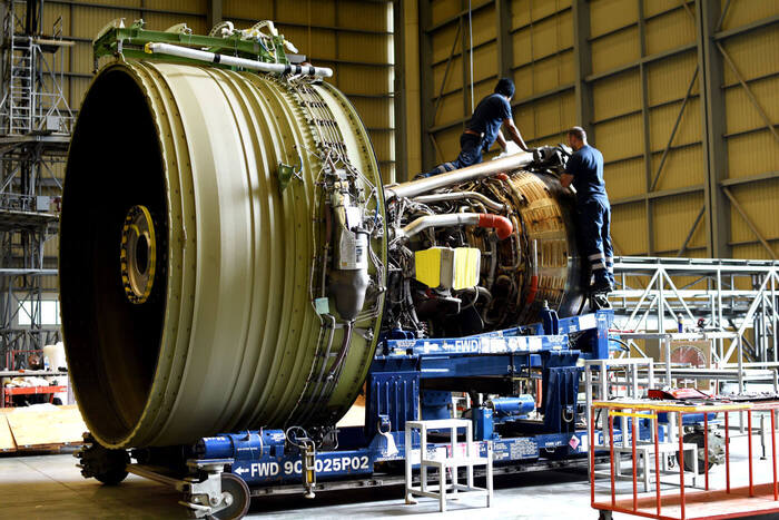 XEBEC large jet engine assembly